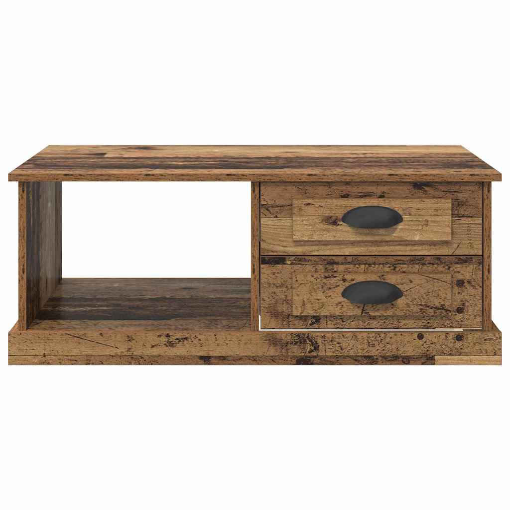 Mesa de Café con cajón Madera envejecida 90 x 50 x 35 cm