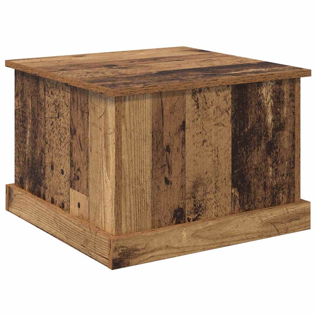 Mesa de Café con cajón Madera envejecida 50 x 50 x 35 cm