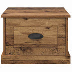Mesa de Café con cajón Madera envejecida 50 x 50 x 35 cm