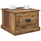 Mesa de Café con cajón Madera envejecida 50 x 50 x 35 cm