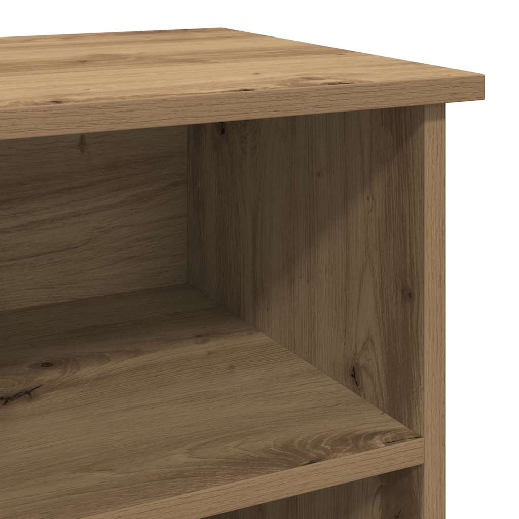 Gabinete de TV con cajón Roble artesanal 99,5 x 35,5 x 48 cm