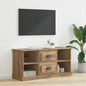 Gabinete de TV con cajón Roble artesanal 99,5 x 35,5 x 48 cm