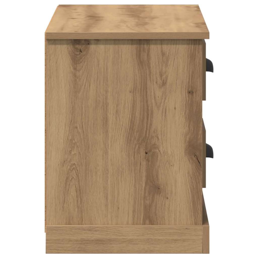Gabinete de TV con cajón Roble artesanal 99,5 x 35,5 x 48 cm