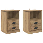 Armario de Noche 2 pcs Roble artesanal 36 x 43 x 60 cm