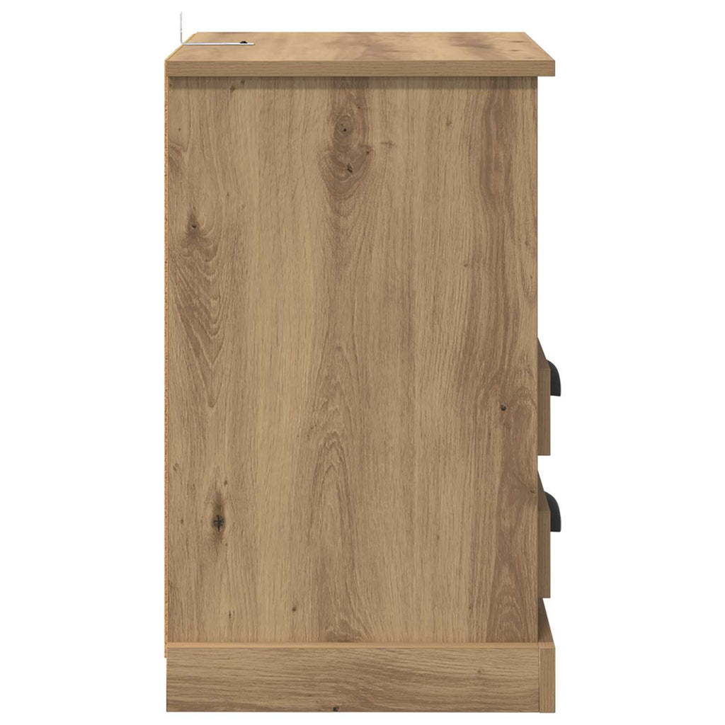 Armario de Noche 2 pcs Roble artesanal 36 x 43 x 60 cm