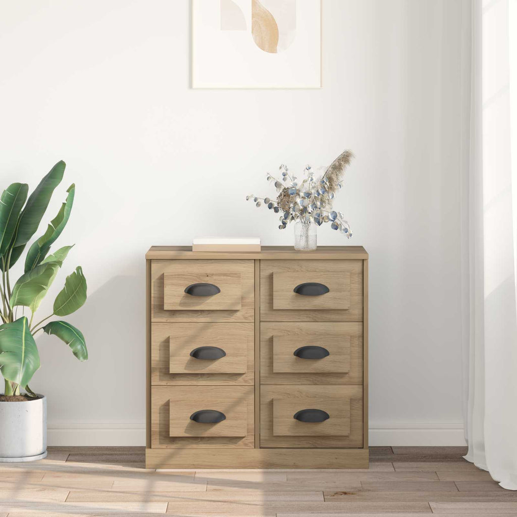 Vitrina con cajón Roble artesanal 70 x 35,5 x 67,5 cm