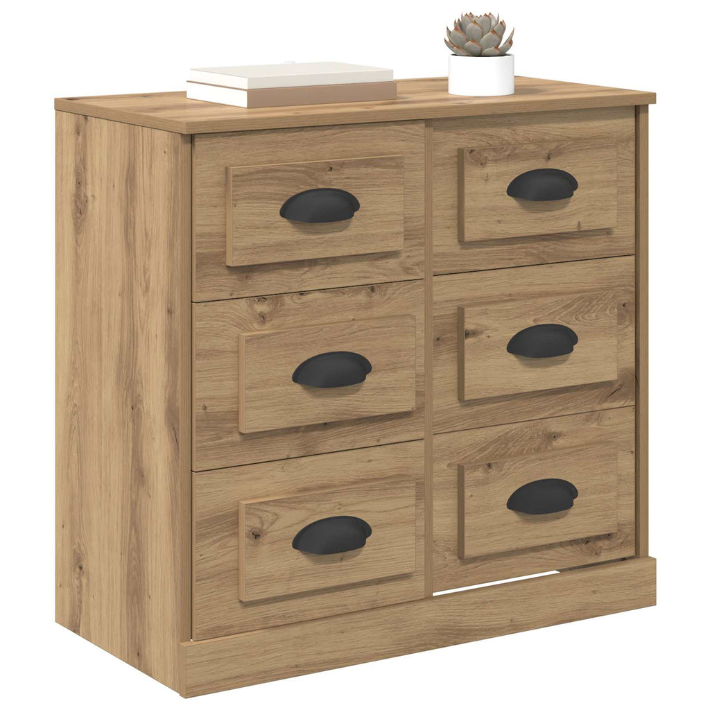 Vitrina con cajón Roble artesanal 70 x 35,5 x 67,5 cm