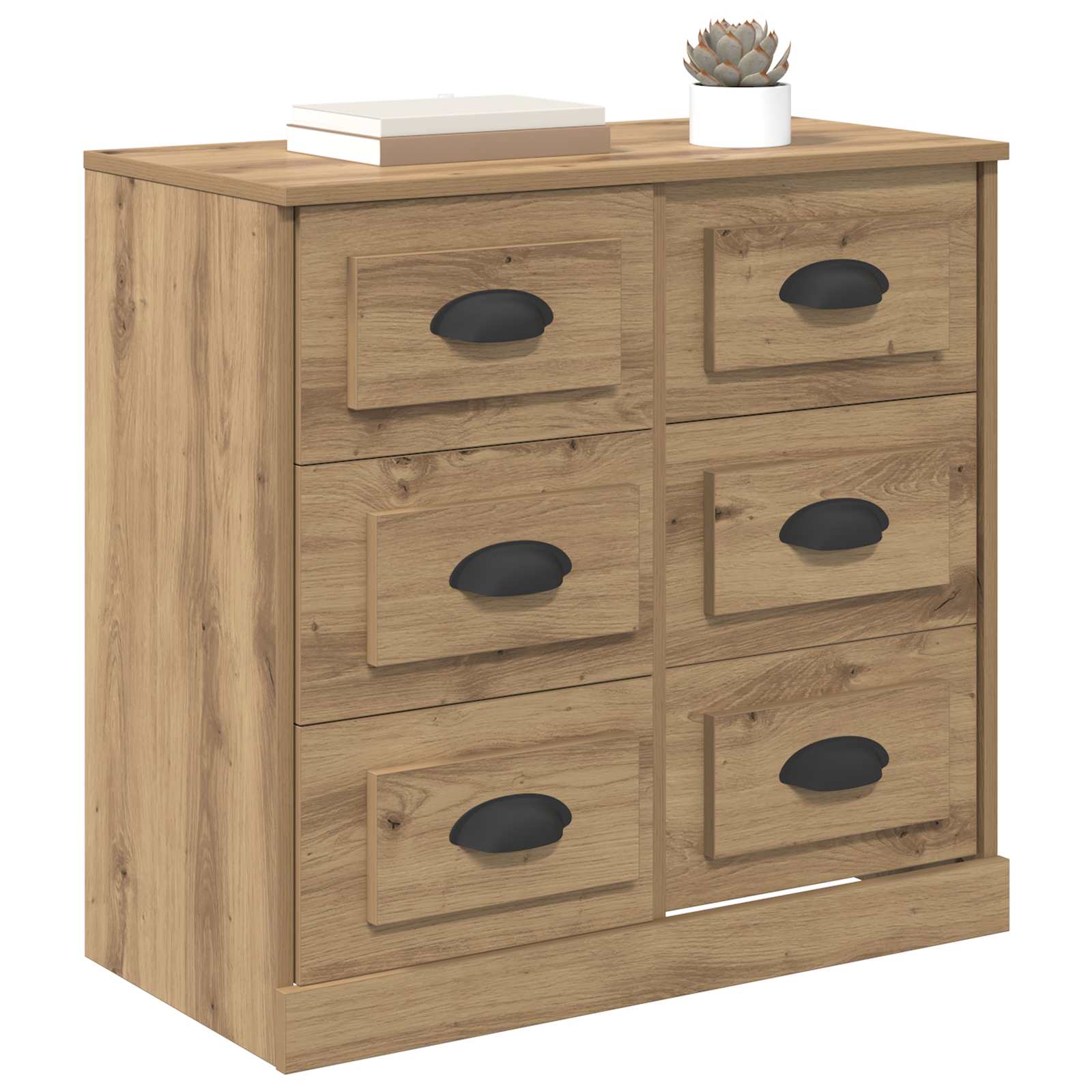 Vitrina con cajón Roble artesanal 70 x 35,5 x 67,5 cm