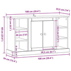 Vitrina Madera Vieja 100 x 35,5 x 60 cm Madera contrachapada