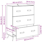 Cajonera Madera vieja 69,5 x 34 x 90 cm Madera de ingeniería