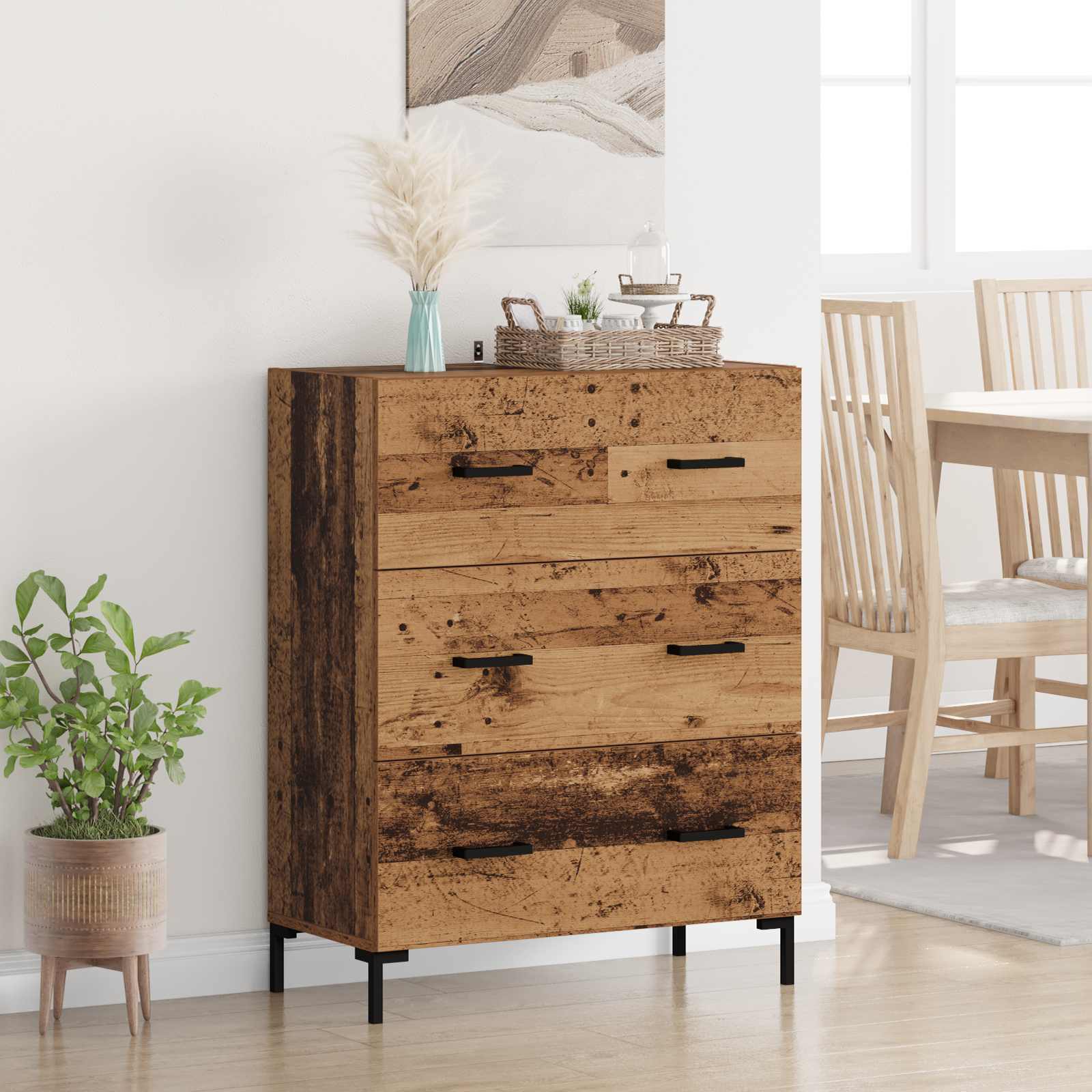 Vitrina con cajón Madera Vieja 69,5 x 34 x 90 cm