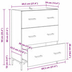 Vitrina con cajón Madera Vieja 69,5 x 34 x 90 cm
