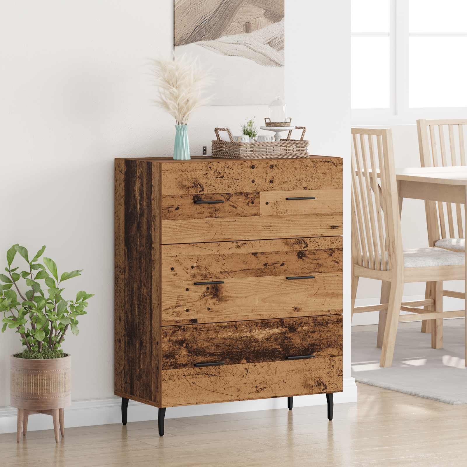 Vitrina con cajón Madera Vieja 69,5 x 34 x 90 cm