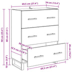 Vitrina con cajón Madera Vieja 69,5 x 34 x 90 cm