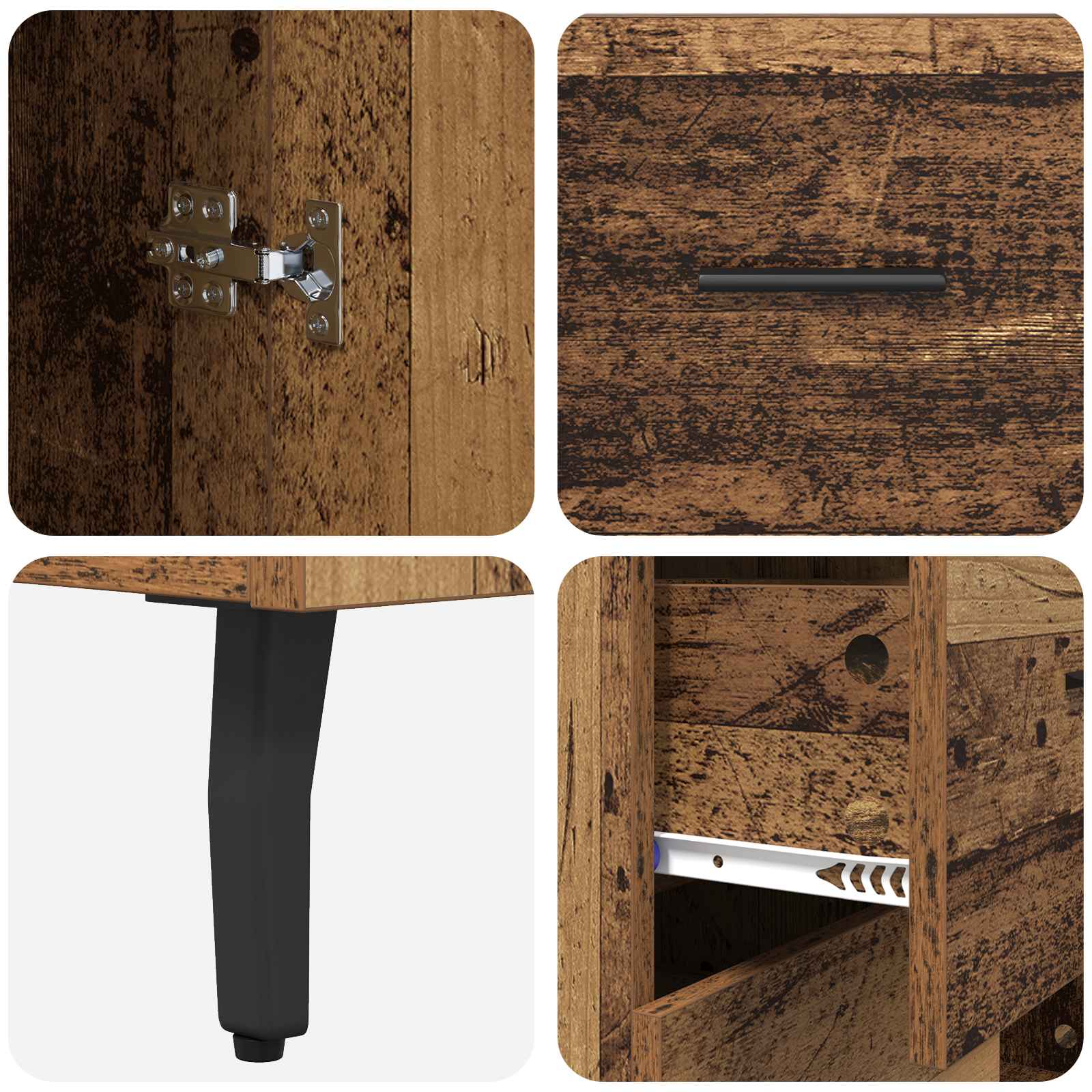 Vitrina con cajón Madera Vieja 69,5 x 34 x 90 cm