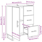 Vitrina con cajón Madera Vieja 69,5 x 34 x 90 cm