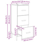 Vitrina Madera vieja 34 x 34.5 x 90 cm Madera contrachapada