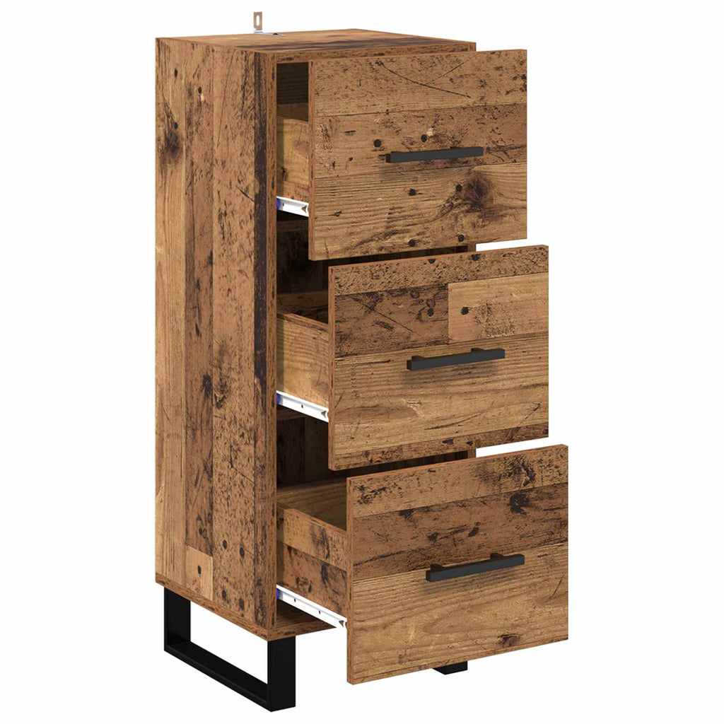 Vitrina con cajón Madera Vieja 34,5 x 34 x 90 cm