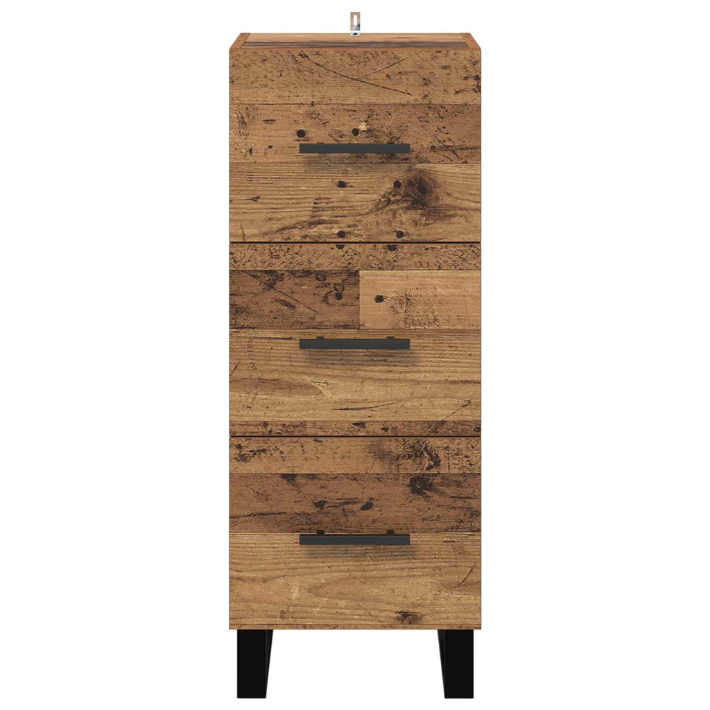 Vitrina con cajón Madera Vieja 34,5 x 34 x 90 cm