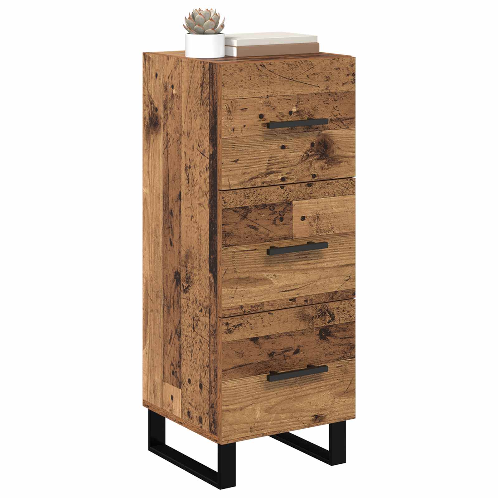 Vitrina con cajón Madera Vieja 34,5 x 34 x 90 cm