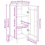 Vitrina Madera vieja 34 x 34.5 x 90 cm Madera contrachapada