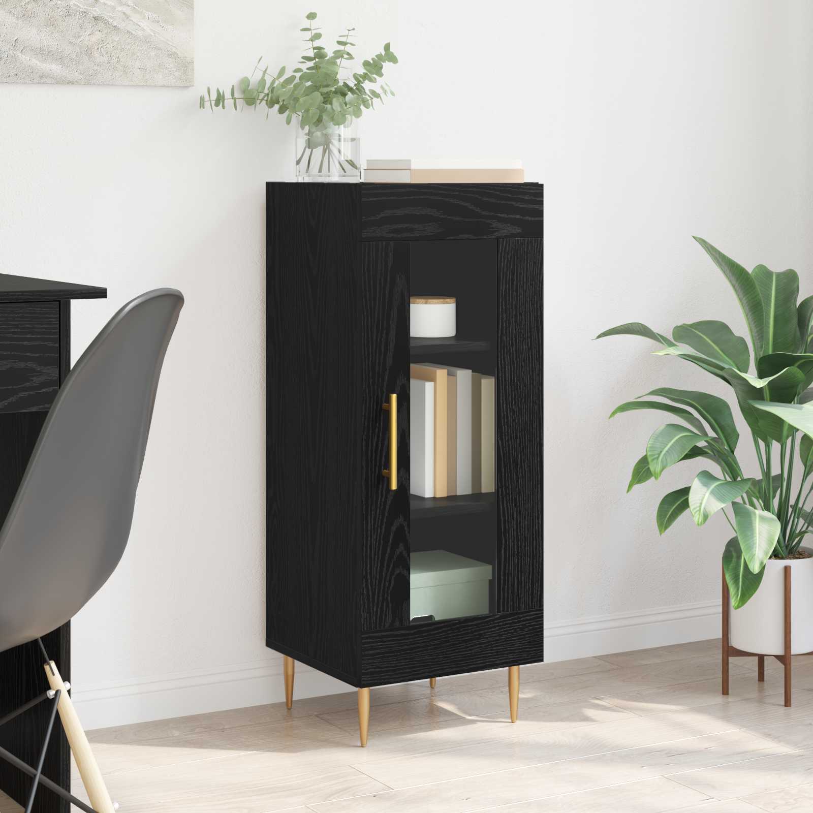 Old Wooden Display Cabinet 34 x 34.5 x 90 cm Plywood