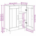 Vitrina Madera Vieja 69,5 x 34 x 90 cm