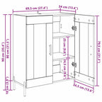 Vitrina Madera Vieja 69,5 x 34 x 90 cm