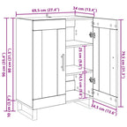 Vitrina Madera Vieja 69,5 x 34 x 90 cm