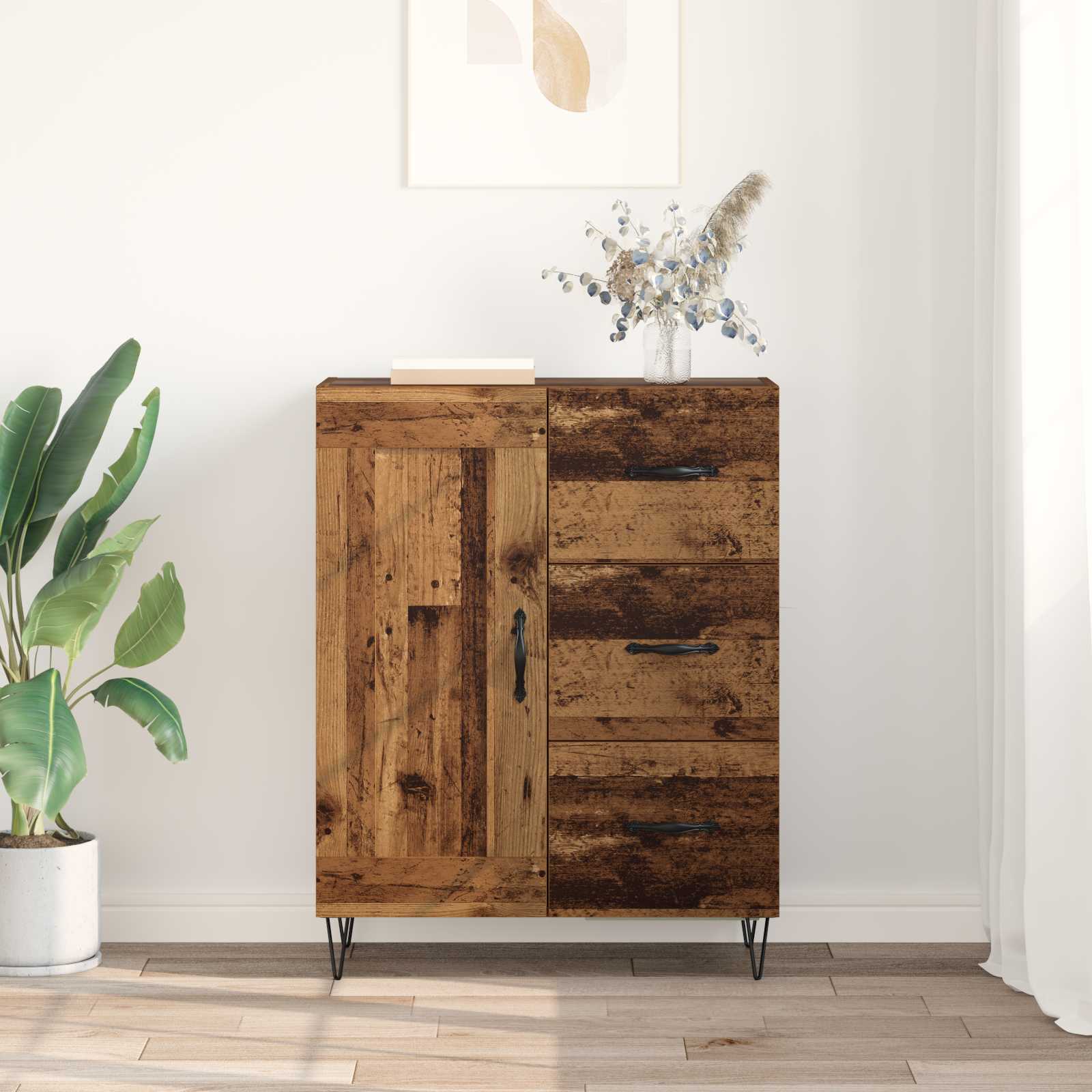 Aparador Madera vieja 69,5 x 34 x 90 cm Madera de ingeniería