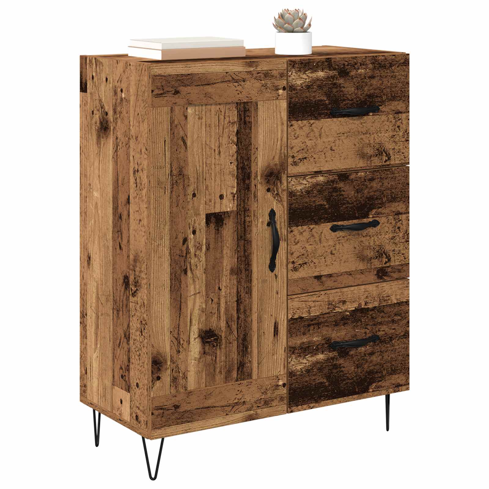 Aparador Madera vieja 69,5 x 34 x 90 cm Madera de ingeniería