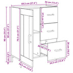Vitrina Madera vieja 69.5 x 34 x 90 cm Madera contrachapada