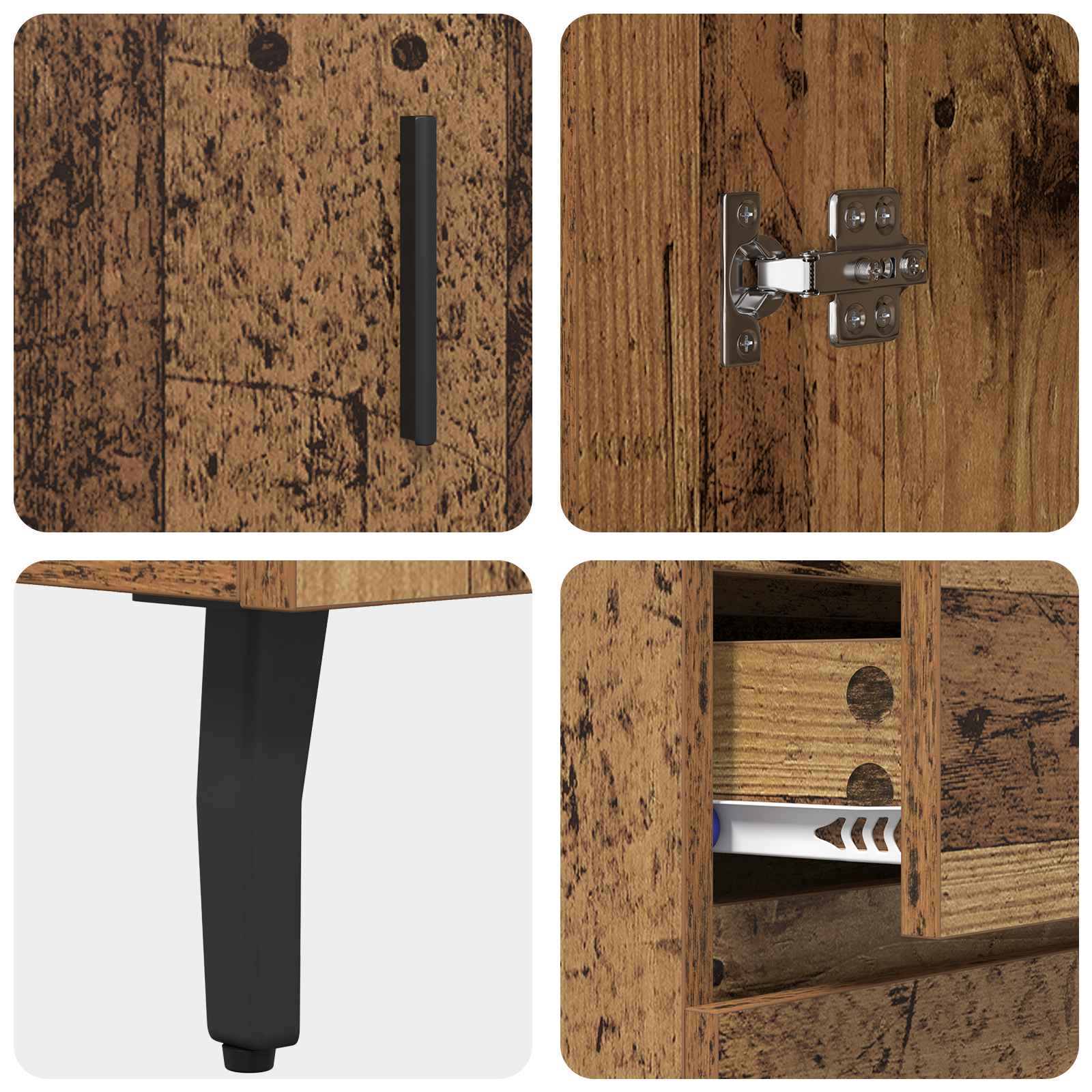Vitrina con cajón Madera Vieja 69,5 x 34 x 90 cm