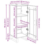 Vitrina Madera Vieja 34,5 x 34 x 90 cm