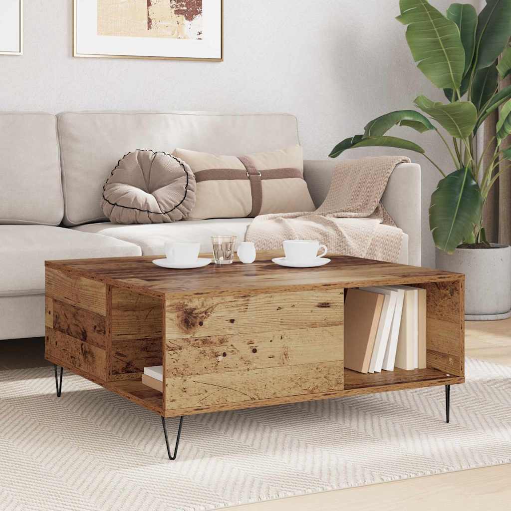 Mesa de Café Madera envejecida 80 x 80 x 36,5 cm