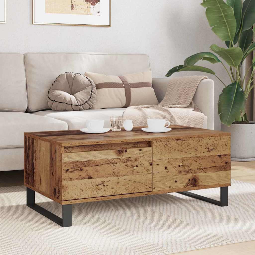 Mesa de Café con cajón Madera envejecida 90 x 50 x 36,5 cm