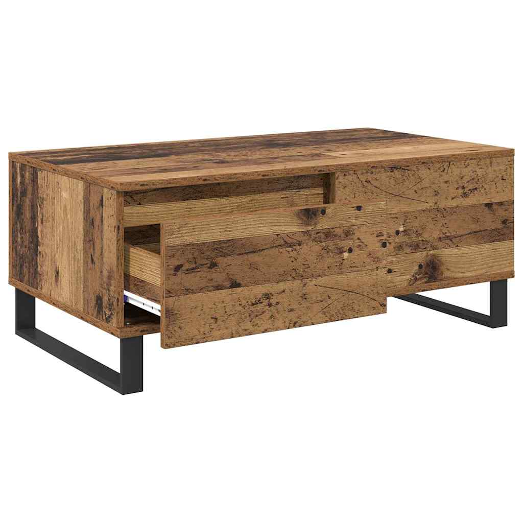 Mesa de Café con cajón Madera envejecida 90 x 50 x 36,5 cm