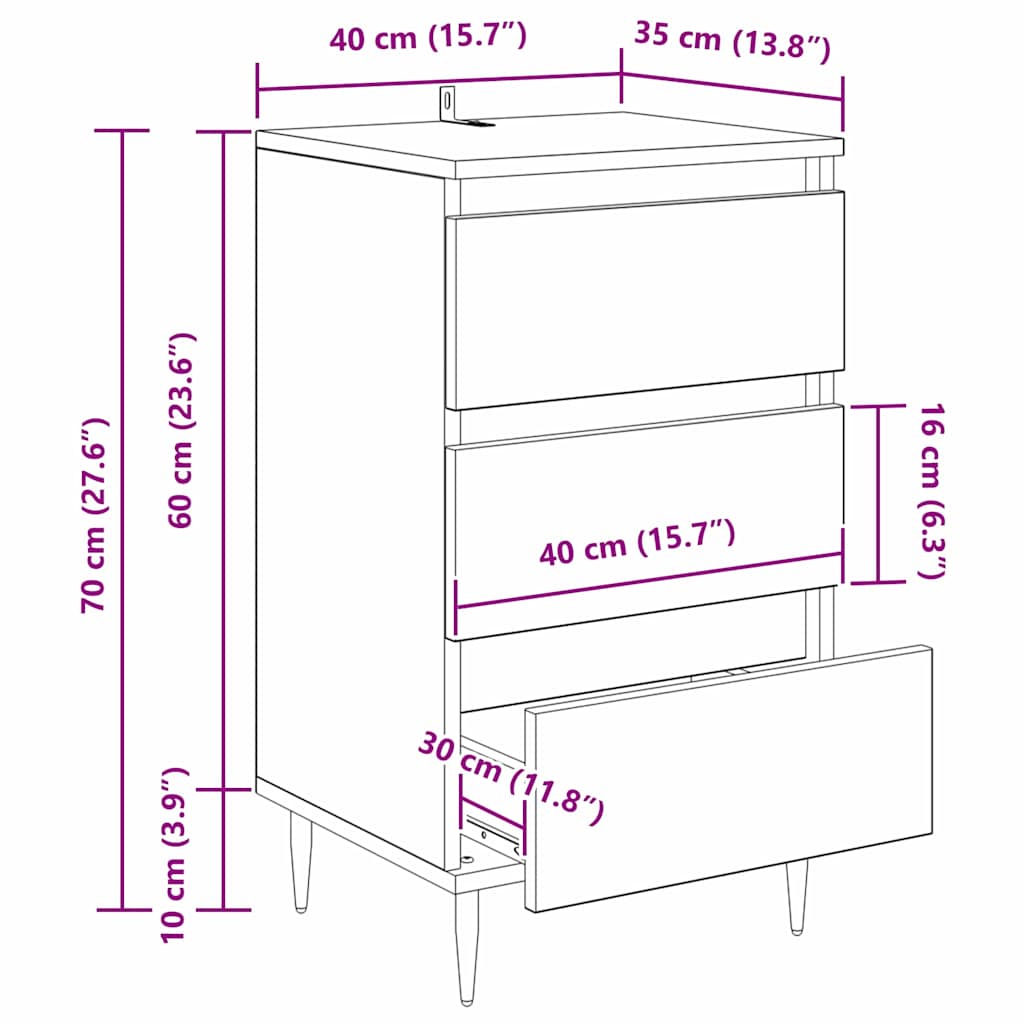 Vitrina Madera vieja 35 x 40 x 70 cm Madera contrachapada