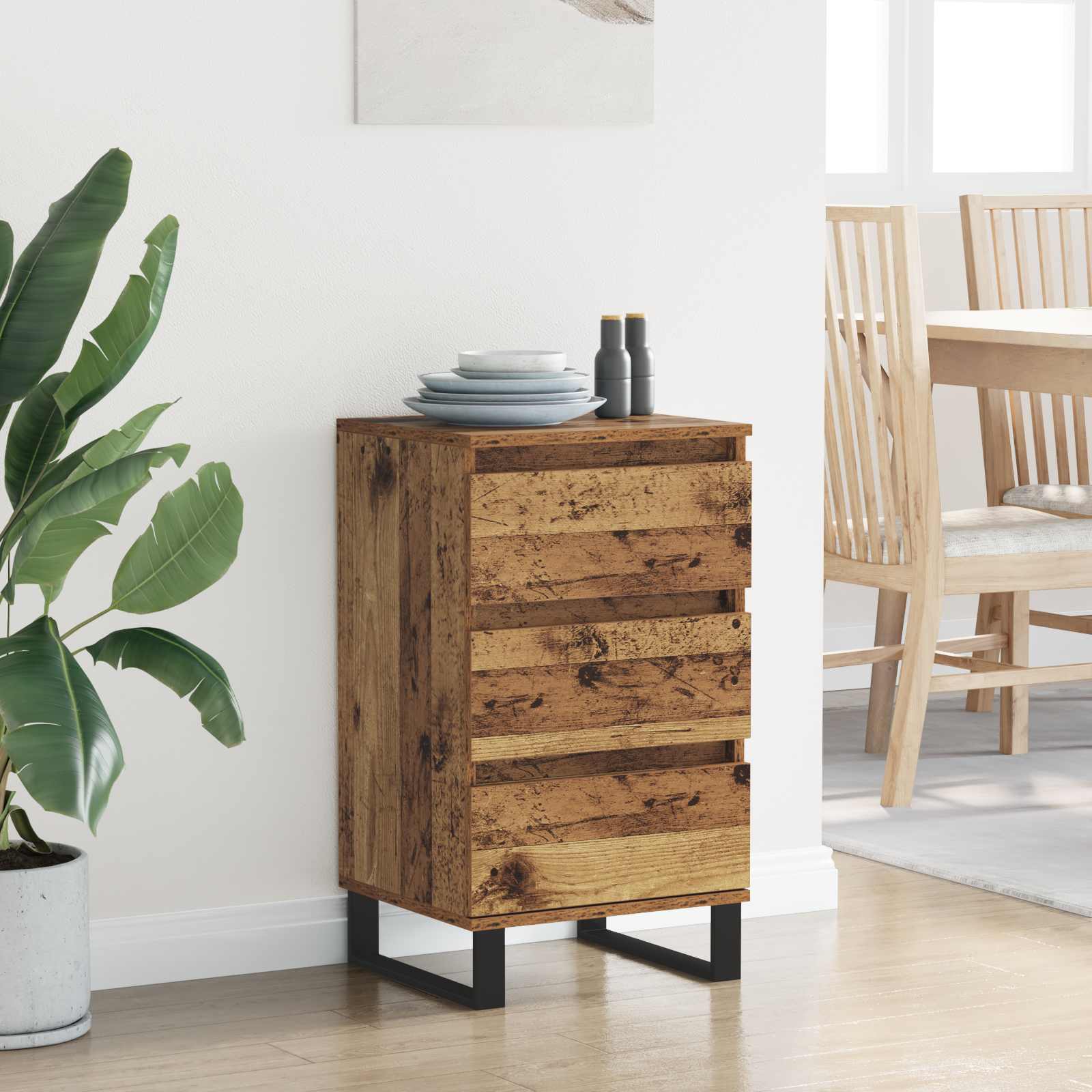 Vitrina con cajón Madera vieja Madera contrachapada
