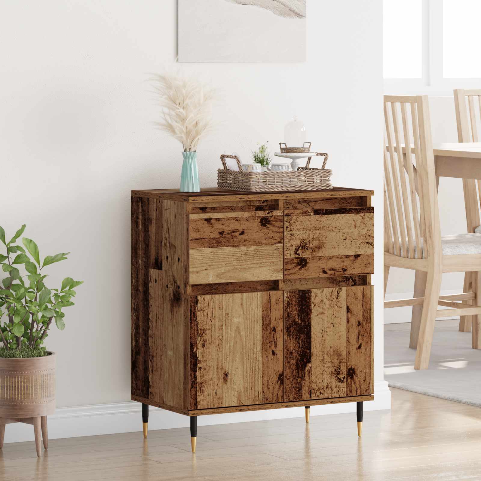 Vitrina con cajón Madera Vieja 60 x 35 x 70 cm
