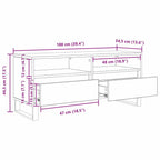 Gabinete de TV con cajón Madera Vieja 100 x 34,5 x 44,5 cm