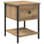Mesita de Noche 2 pcs Roble artesanal 34 x 35,5 x 45 cm