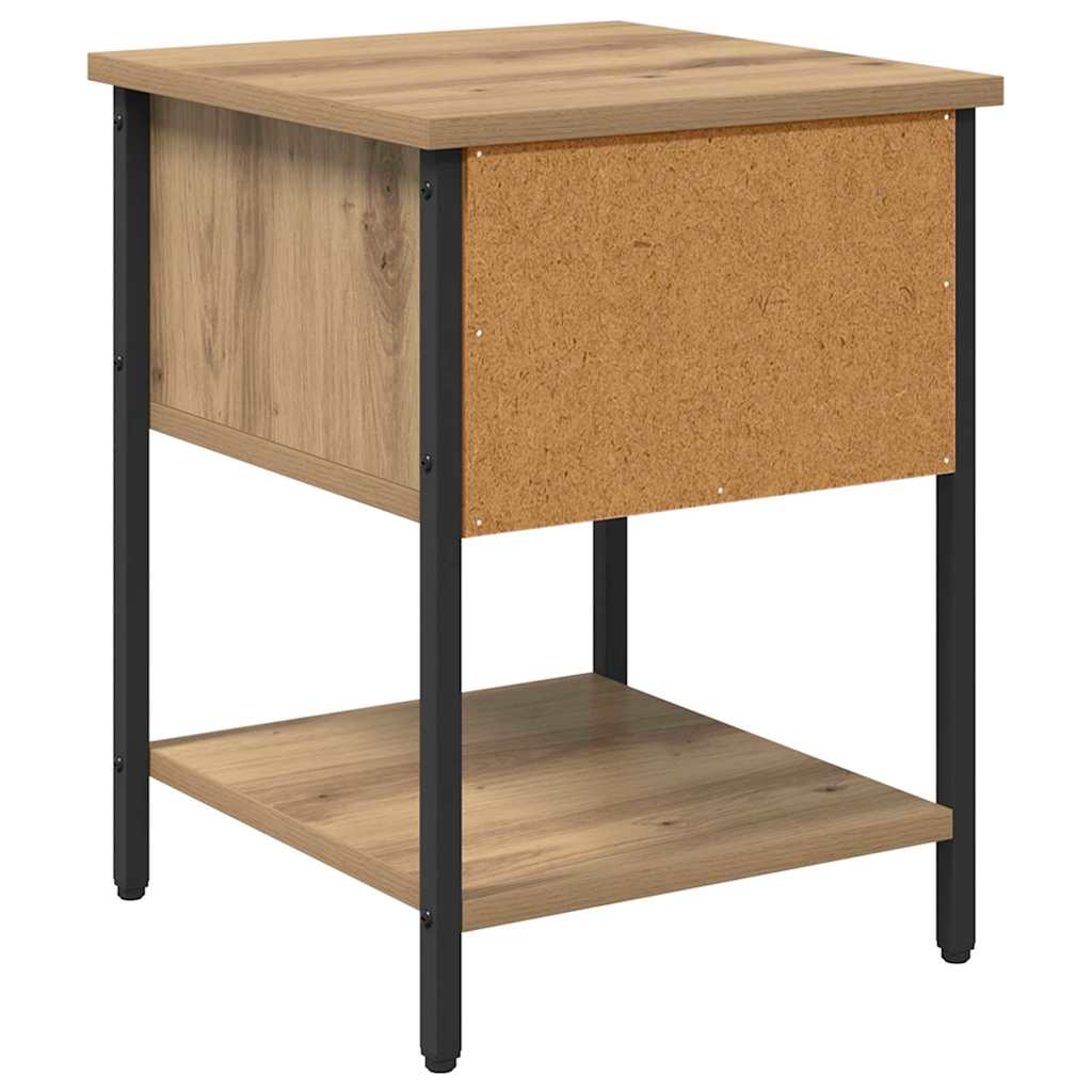Mesita de Noche 2 pcs Roble artesanal 34 x 35,5 x 45 cm