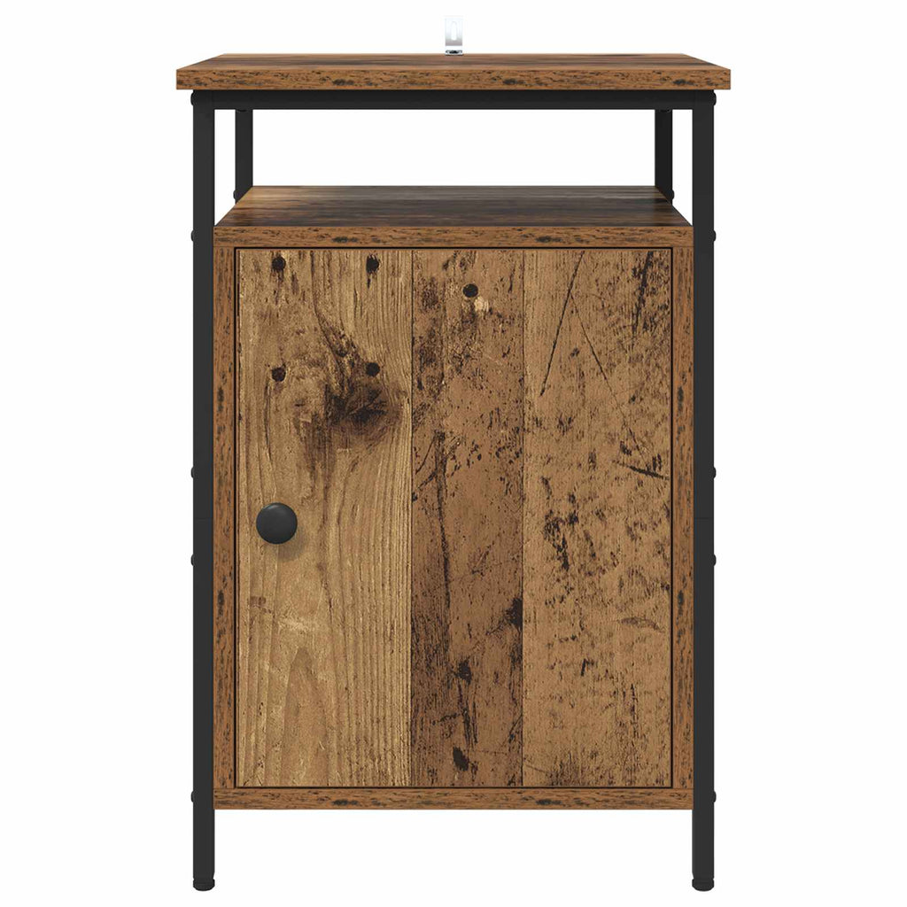 Armario de Noche 2 pcs Madera vieja 40 x 42 x 60cm