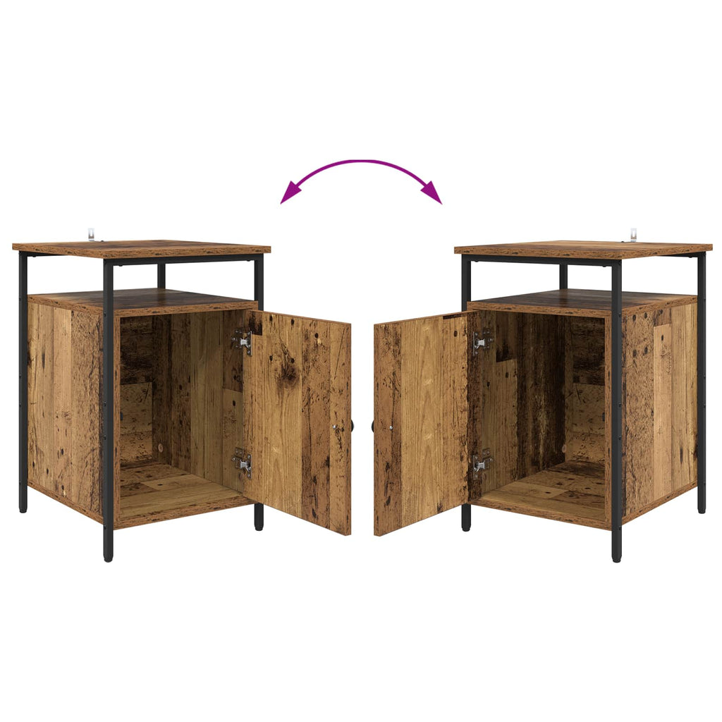 Armario de Noche 2 pcs Madera vieja 40 x 42 x 60cm