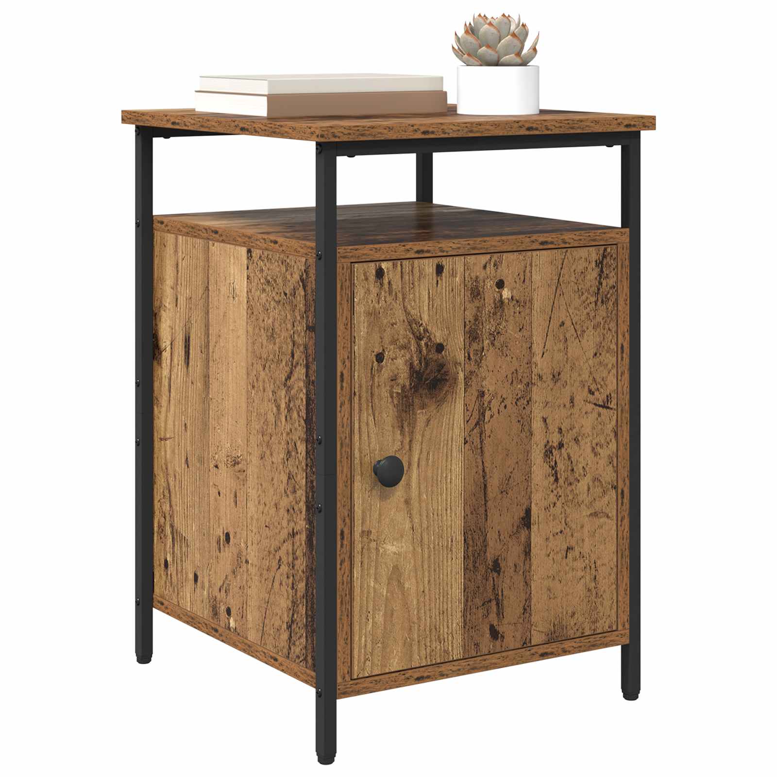 Armario de Noche 2 pcs Madera vieja 40 x 42 x 60cm