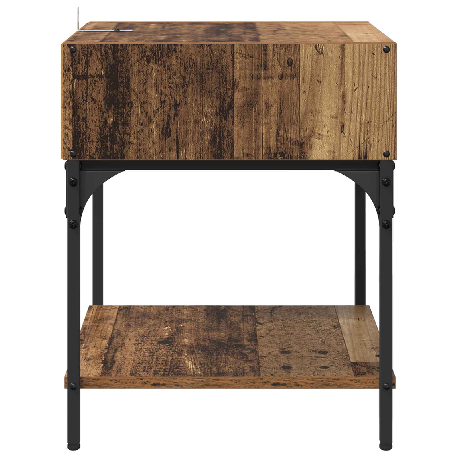 Mesita de Noche 2 pcs Madera vieja 40 x 40 x 50 cm