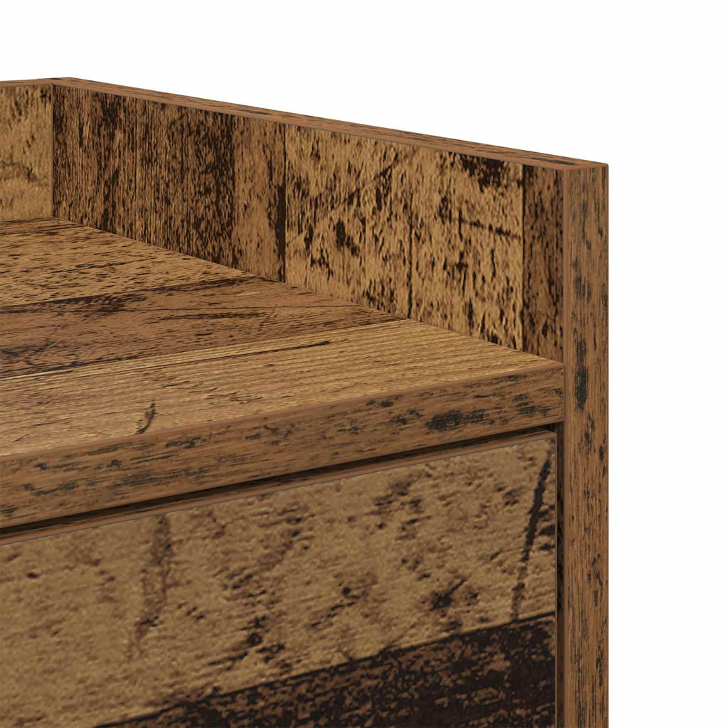 Mesita de Noche con cajón 2 pcs Madera vieja 40 x 29 x 60 cm