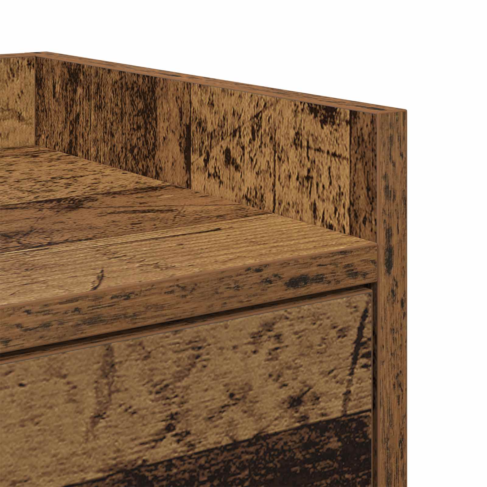 Mesita de Noche con cajón 2 pcs Madera vieja 40 x 29 x 60 cm