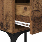 Mesita de Noche con cajón 2 pcs Madera vieja 40 x 29 x 60 cm